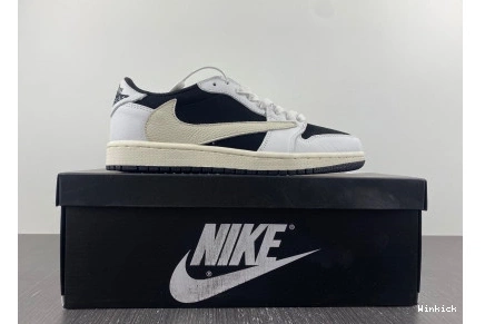 1 TRAVIS LOW AIR SCOTT JORDAN OG BLACK X WHITE 0807